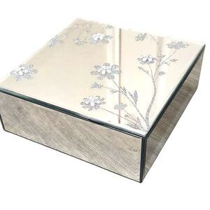 Heaton & Parke 3D Floral Embellished Mirrored Jewelry Box
